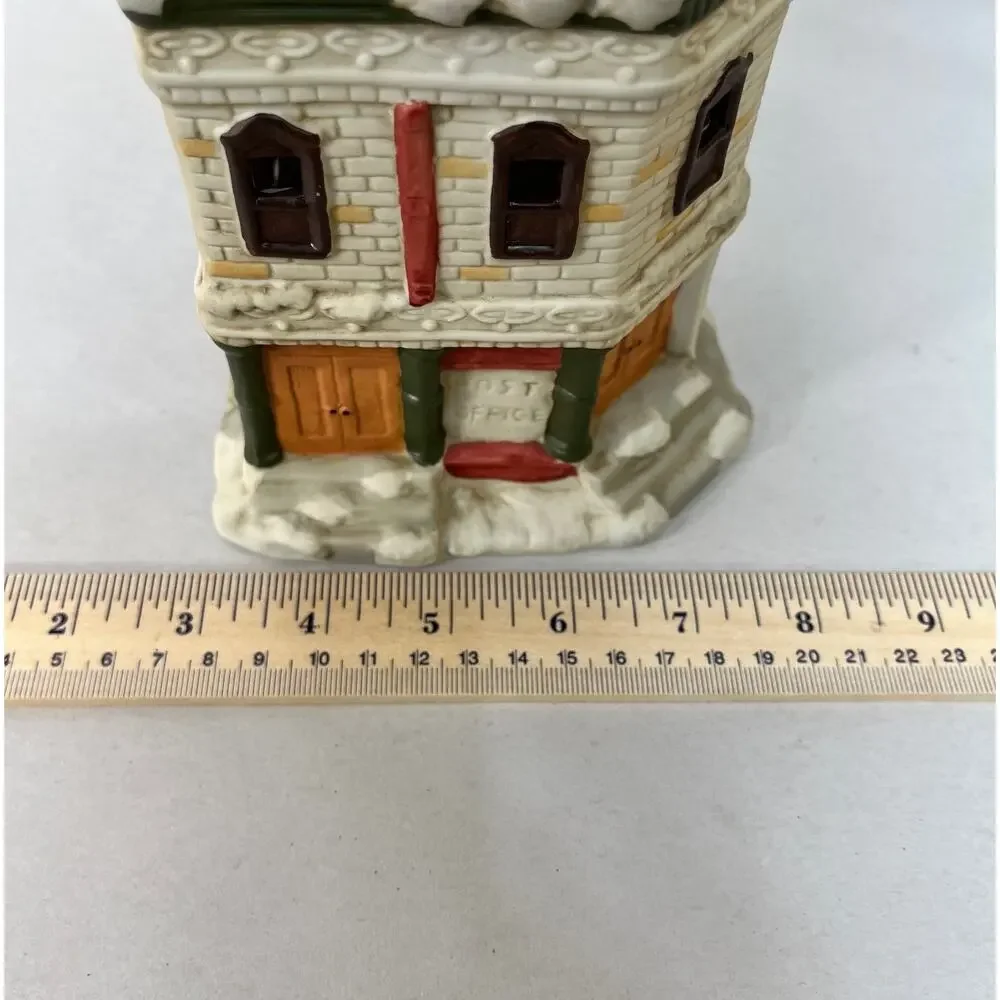 Post Office Christmas Village Charmex Ceramic Painted No Light Cord VTG 6